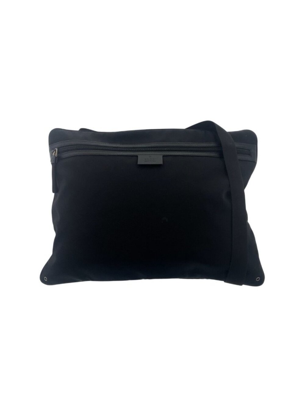 Gucci Black Silver Canvas Shoulder Bag